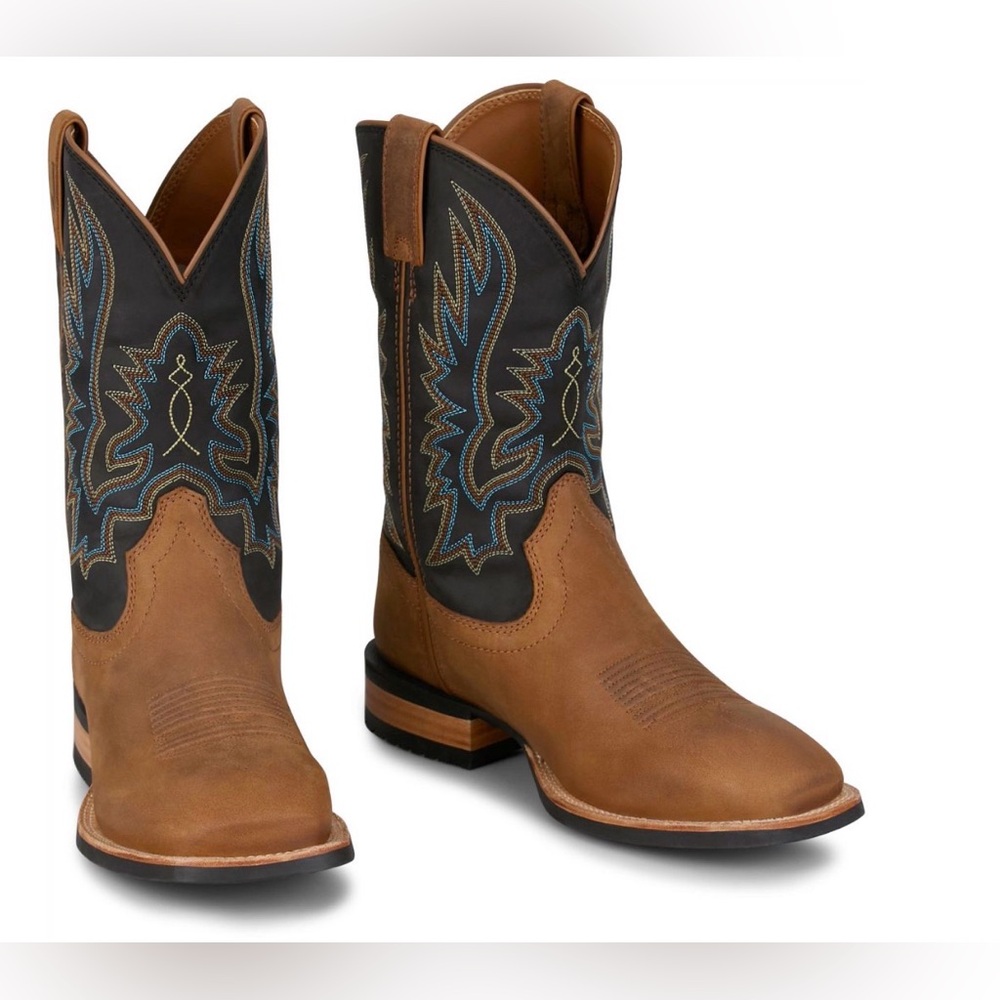 Men's Brown Western Cowboy Boots size 13 EE cowhide